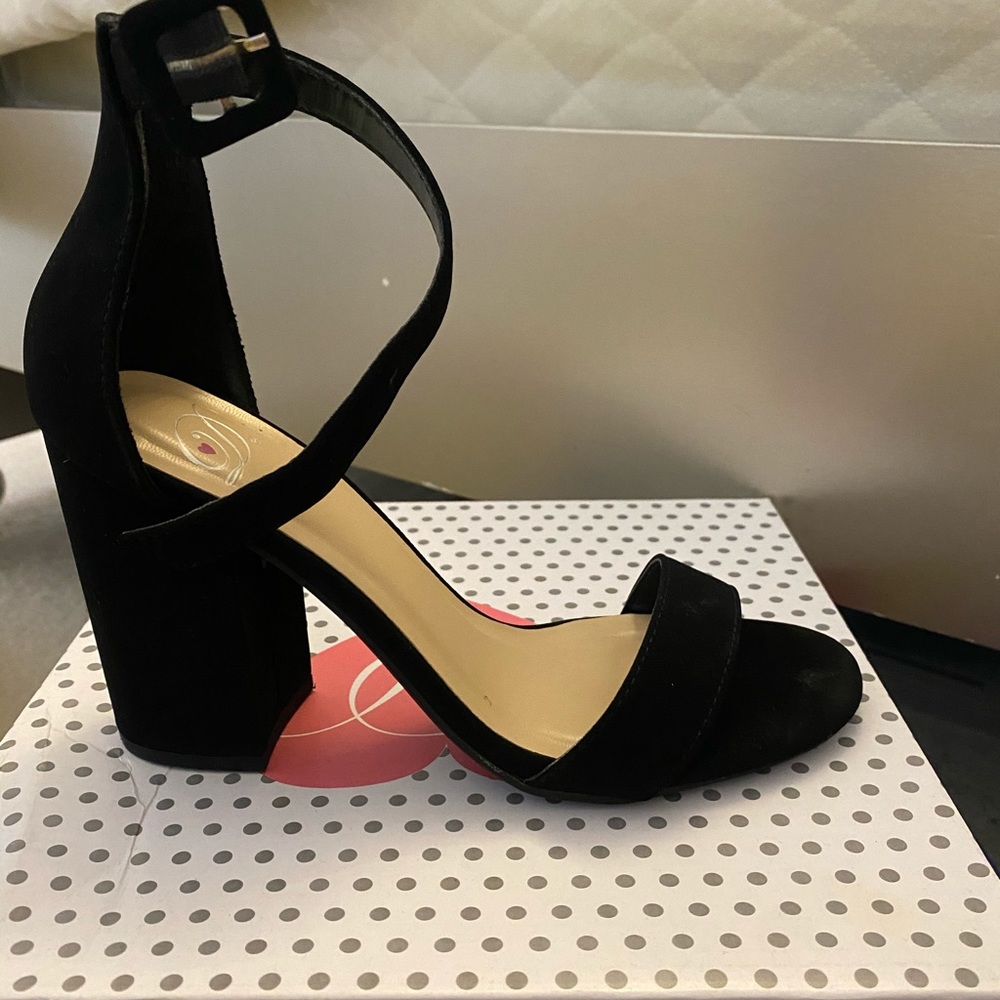Black Velvet Heels